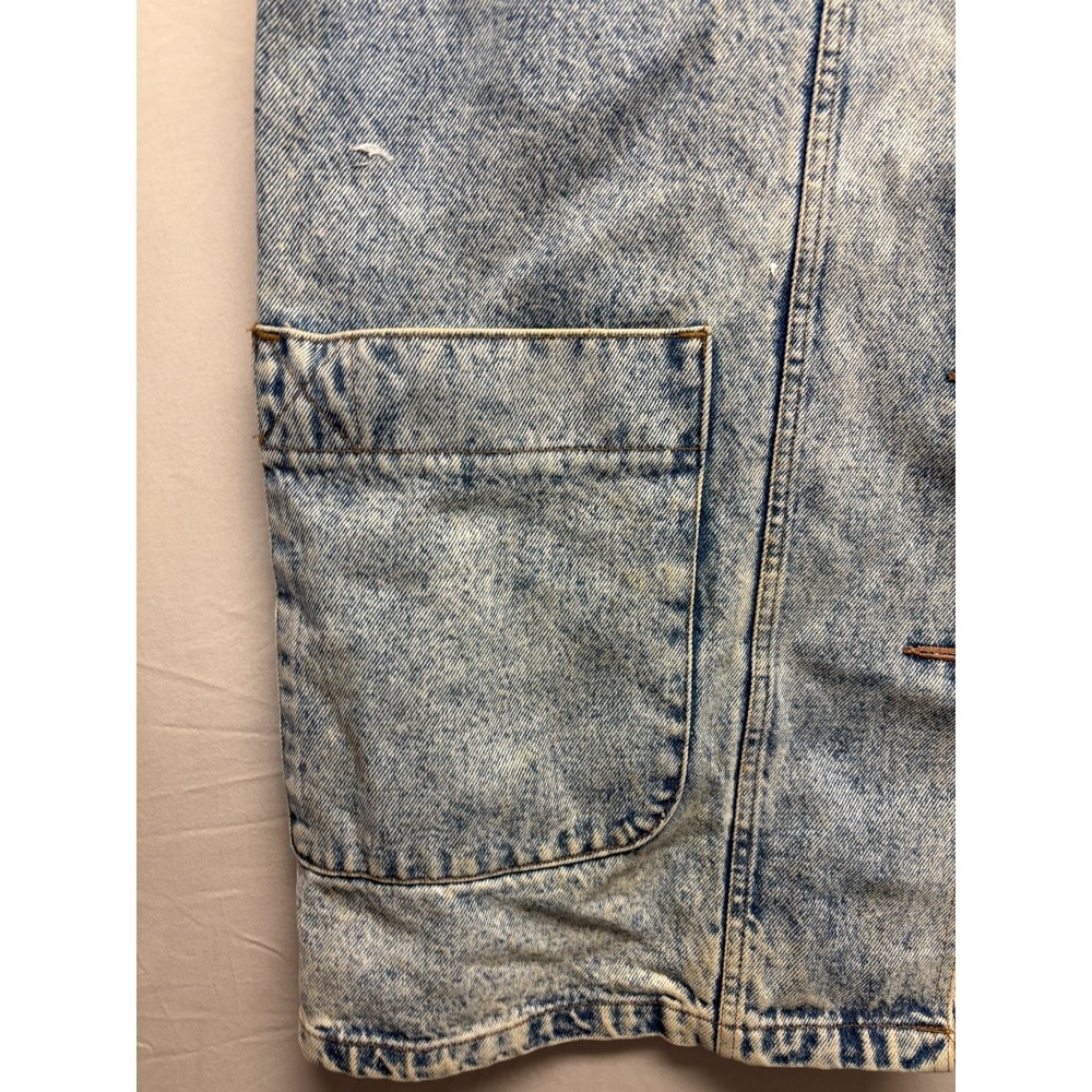 Lee‎ Chore Coat Jacket Mens Blue Denim Cotton Corduroy Collar Pocket Vintage - Picture 13 of 16